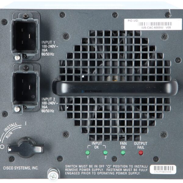 Блок питания Cisco Cisco RF Cat6500 6000W AC Power Supply (WS-CAC-6000W-RF)