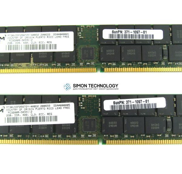 Оперативная память Sun Microsystems SUN 4GB (2*2GB) DDR1-400 CL3 ECC MEMORY KIT (X8121A-Z)