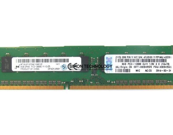 Оперативная память IBM Lenovo Memory 8GB UDIMM (00D4961)