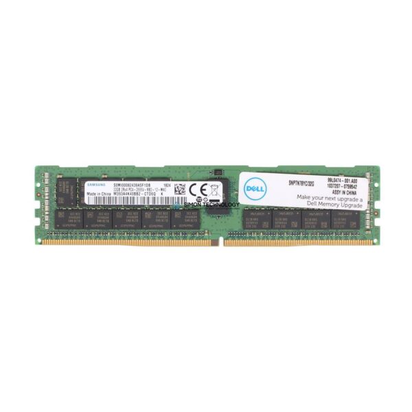 Оперативная память Dell DELL 32GB (1*32GB) 2RX4 PC4-21300V-R DDR4-2666MHZ RDIMM (02WMMM)