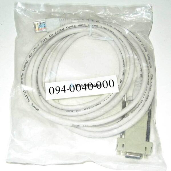 Кабели 3RD PARTY RJ45 TO DB9F 7FT WHITE BOOTED CAT 5E CABLE (094-0040-000)