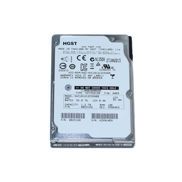 Hitachi HGST 1.2TB 2.5" 10K SAS Hard Drive (0B28473)