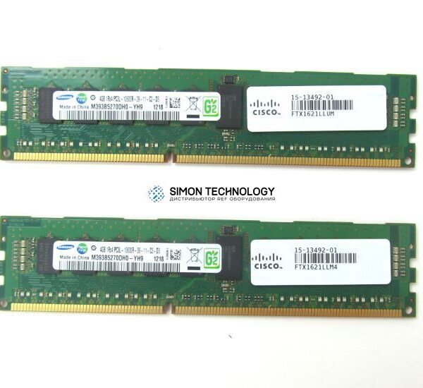Оперативная память Cisco CISCO 8GB (2*4GB) 2RX4 PC3L-10600R DDR3 MEMORY KIT (15-12301-01)