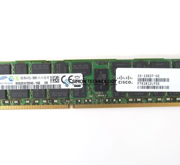 Оперативная память Cisco CISCO 8GB (1X8GB) 2RX4 PC3L-12800R DDR3-1600MHZ MEMORY DIMM (15-13637-02)