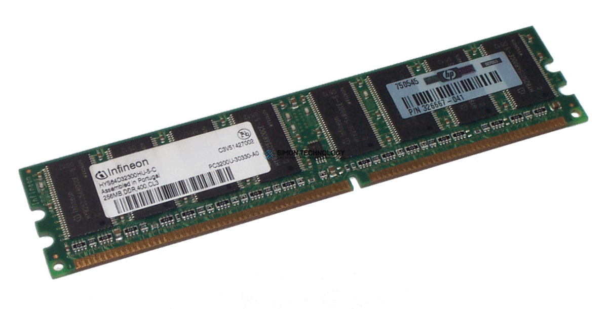 Оперативная память HP Hp / Compaq 256MB PC3200U 400MHz CL3 DDR Non-ECC (326667-041)