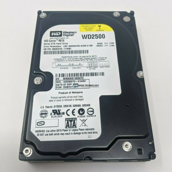 HPE HDD.SATA.WD.250GB.7200.RE16 (35-03-00050-R)