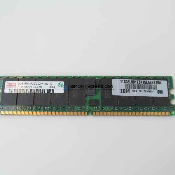 Оперативная память IBM 1X2GB 1RX4 PC2-3200R MEMORY (39M5814)