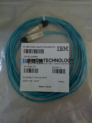 Кабели IBM BROCADE IBM 5 M LC LC OM3 Optical Cable (45D4774)