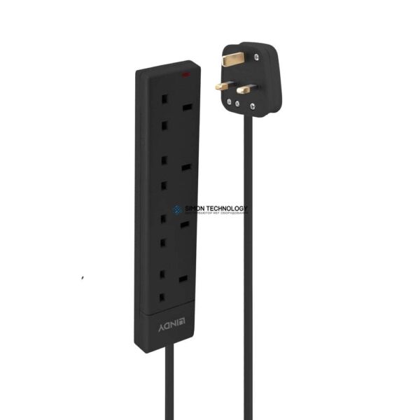 Сетевой фильтр Lindy Electronics Lindy Power Strip 4-way Type G (UK) Outlet. Black (73026)