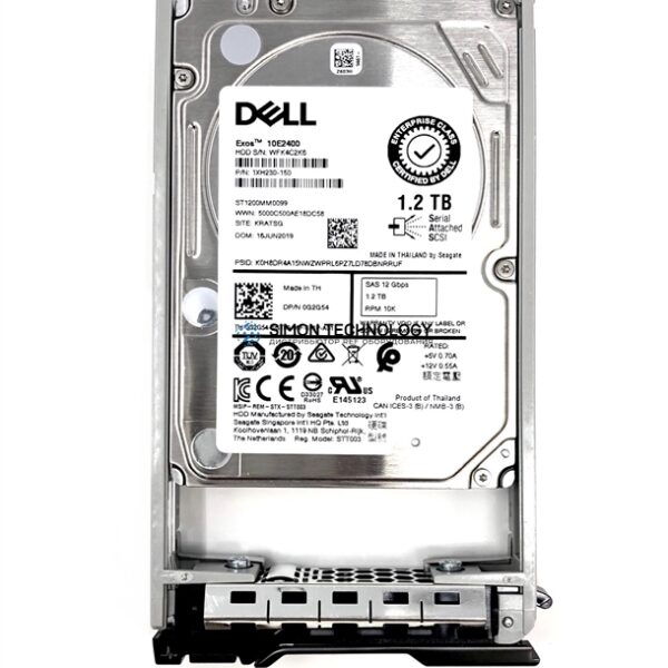 Dell Dell HDD 1.2TB 2.5" 10K SAS 12gb/s HP CusKit (8GYCY)