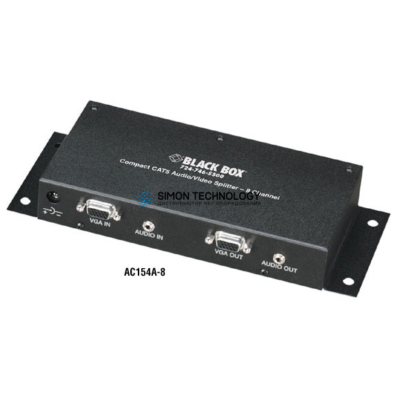 Black Box CAT5 VGA-AV Splitter Compact - 8 Channel Splitter (AC154AE-8)