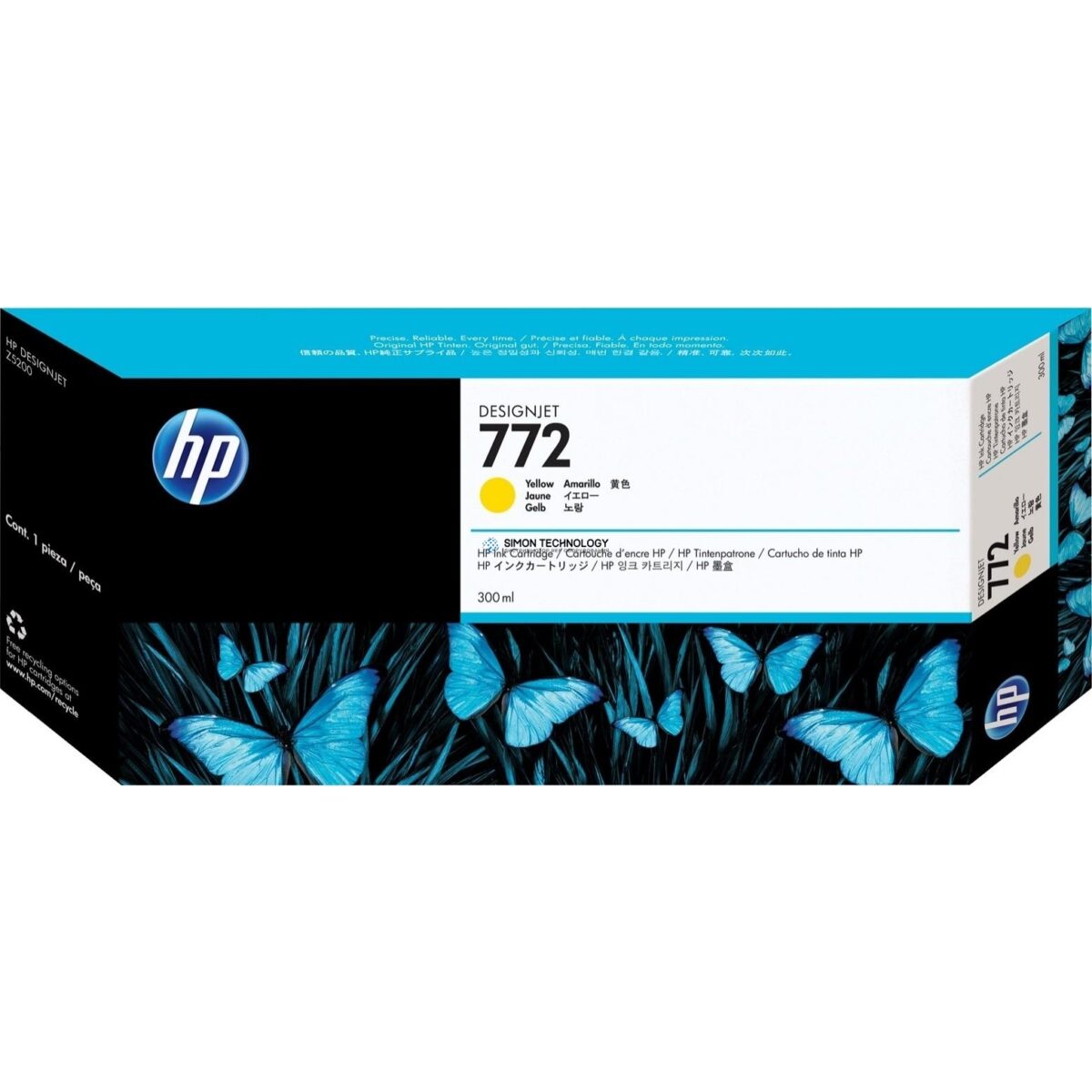 HP HP 772 300ML YELLOW DESIGNJET INK CARTRIDGE (CN630A)