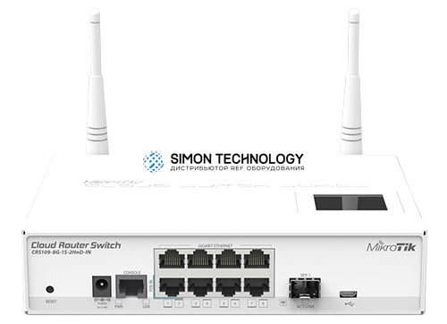 Коммутаторы MikroTik Mikrotik Cloud Router Switch 109-8G-1S-2HnD-IN wit (CRS109-8G-1S-2HND-IN)