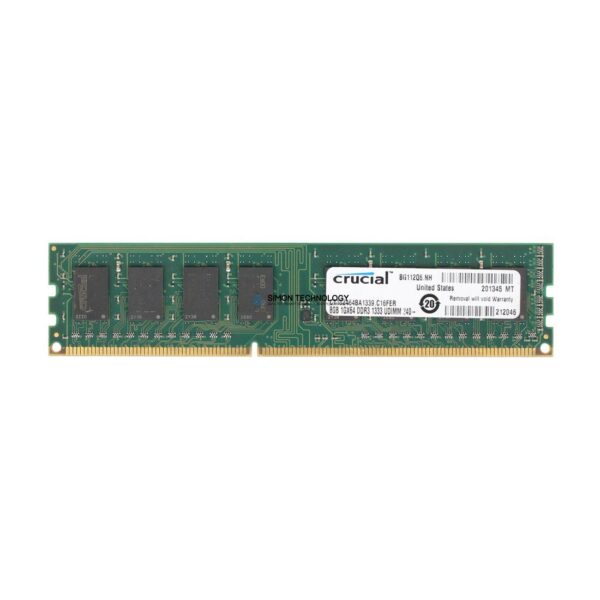 Оперативная память Crucial CRUCIAL 8GB (1*8GB) 1GX64 PC3-10600 DDR3-1333MHZ MEMORY (CT102464BA1339.C16FED)