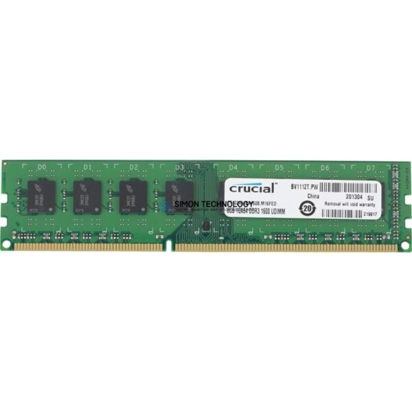 Оперативная память Crucial CRUCIAL 8GB (1*8GB) 1GX64 DDR3 1600 UDIMM 240-PIN MEMORY DIMM (CT102464BA160B)