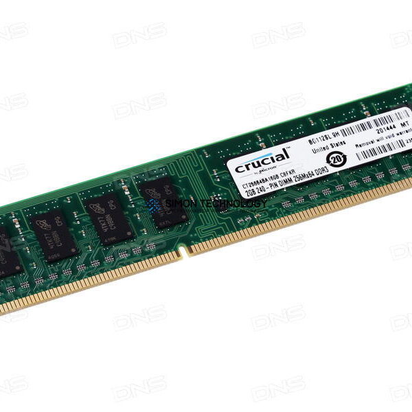 Оперативная память Crucial CRUCIAL 2GB (1*2GB) 1RX8 PC3-12800U DDR3-1600MHZ MEMORY DIMM (CT25664BA160B)