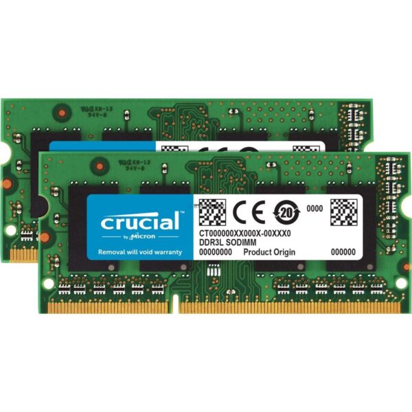 Оперативная память Crucial CRUCIAL 8GB (2*4GB) PC3-12800S DDR3-1600MHZ SODIMM KIT (CT2KIT51264BF160)