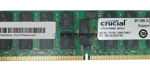 Оперативная память Crucial CRUCIAL 4GB (1X4GB) DDR2 PC2-5300 FBD MEM DIMM (CT51272AB667)
