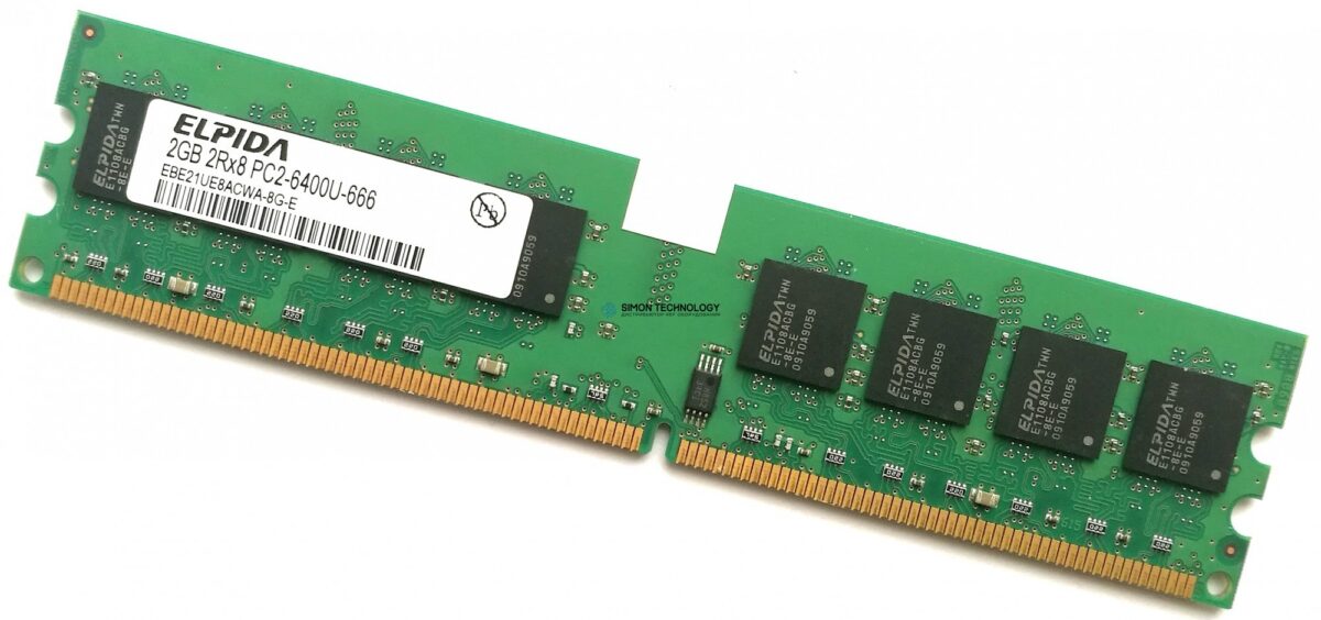 Оперативная память Elpida ELPIDA 2GB (1*2GB) 2RX8 PC2-6400U DDR2-800MHZ UDIMM (EBE21UE8ACWA-8G-E)