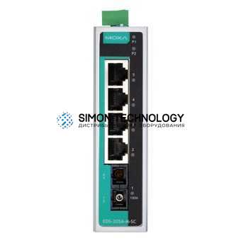 Коммутаторы MOXA Moxa Industrial Unmanaged Ethernetswitch. Metal (EDS-205A-S-SC-T)