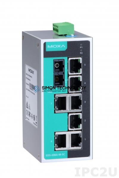 Коммутаторы MOXA Moxa Industrial Unmanaged Ethernetswitch. Metal (EDS-208A-M-SC-T)