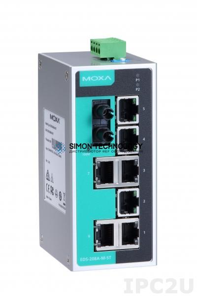 Коммутаторы MOXA Moxa Industrial Unmanaged Ethernetswitch. Metal (EDS-208A-M-ST)