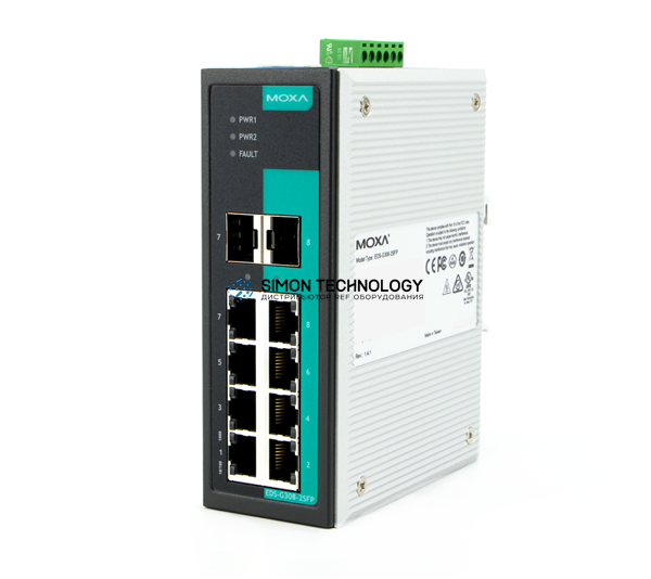 Коммутаторы MOXA Moxa Industrial Unmanaged Ethernetswitch (EDS-G308-2SFP-T)