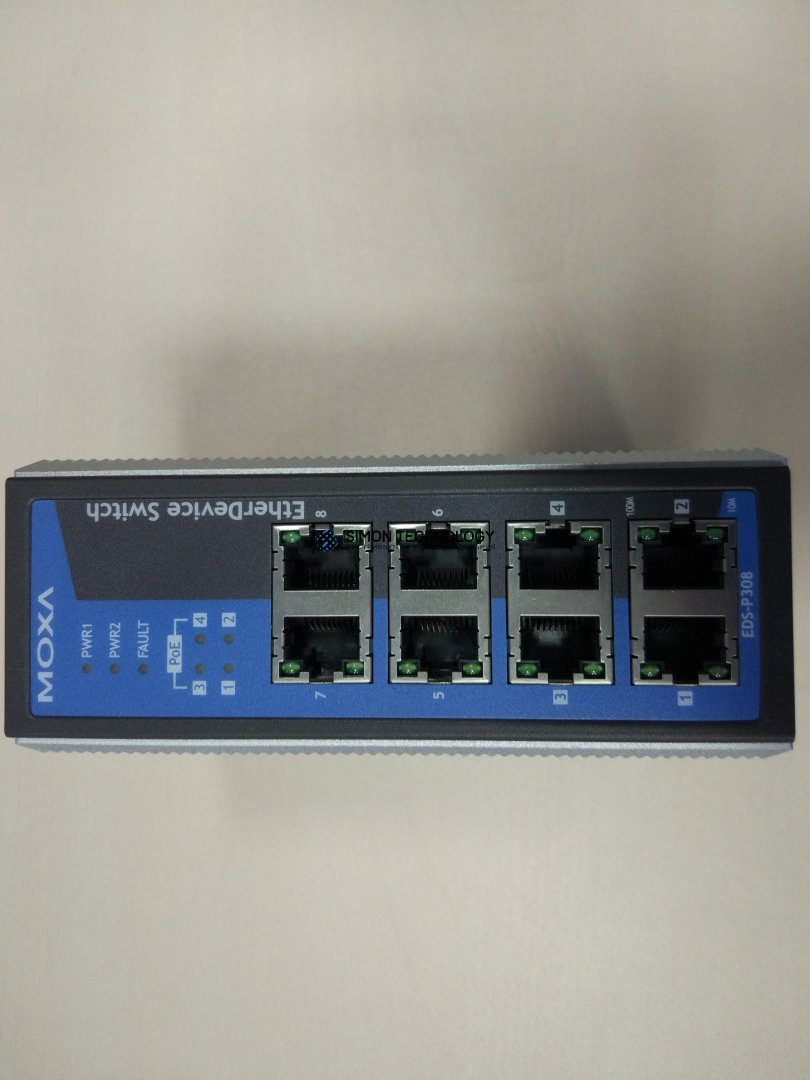 Коммутаторы MOXA Moxa Industrial Unmanaged Ethernetswitch. 4Xpoe (EDS-P308)