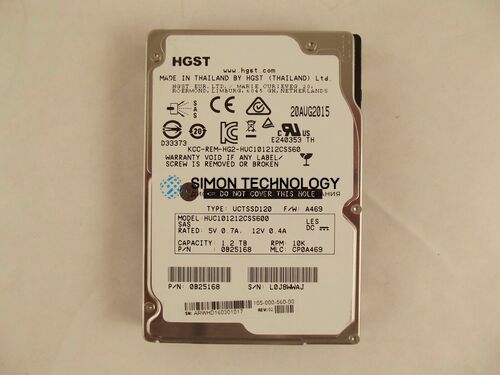 HDS HDS 1.2TB HDD SAS DRIVE HUC101212CSS600 (GG-UH31T21X1-R)