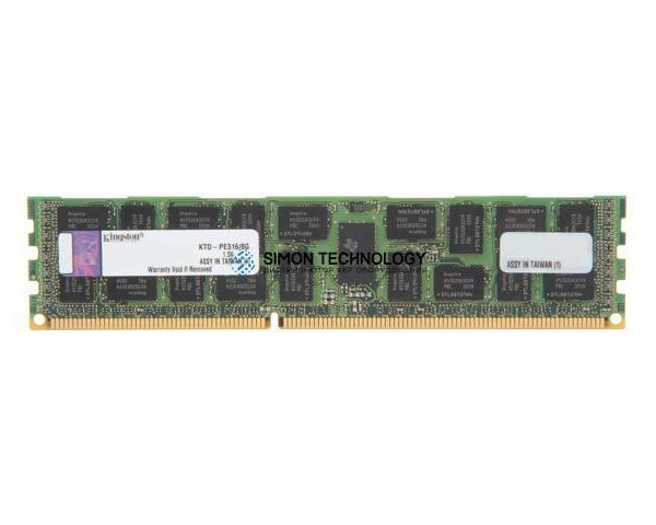 Оперативная память Kingston DELL Kingston 8GB DDR3 1600MHz 1Rx4 1.5V RDIMM (KTD-PE316S/8G)