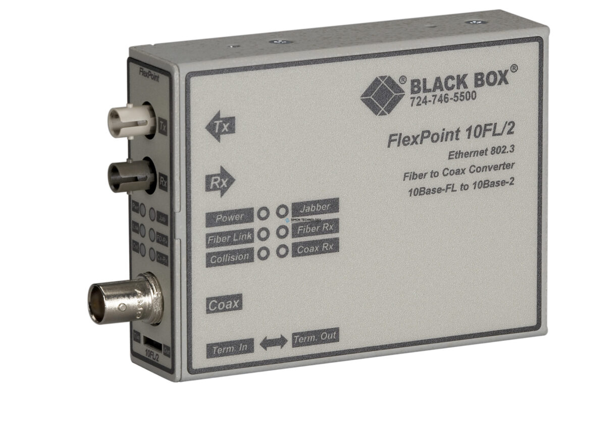 Адаптер Black Box Black Box FLEXPOINT 10BFL/BNC ConVerter(MM/ST) (LMC211A-MM)