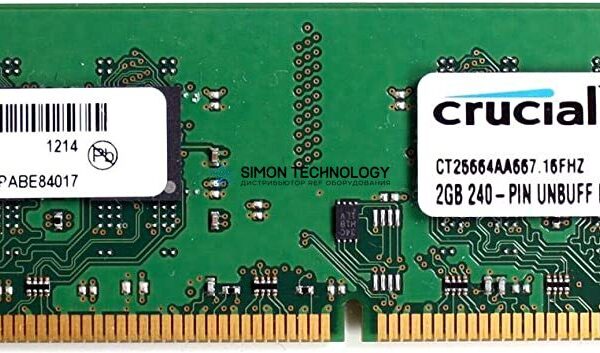 Оперативная память Crucial CRUCIAL 2GB (1*2GB) 2RX8 PC2-5300U DDR2-667MHZ CL5 MEM DIMM (MT16HTF25664AZ-667H1)