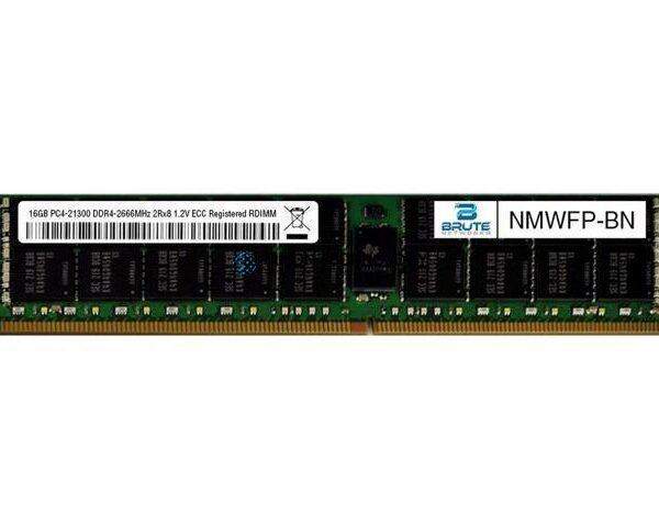 Оперативная память Dell DELL 16GB DDR4 2666MHz 2Rx8 1.2V RDIMM (NMWFP-OEM)