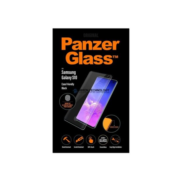 Аксессуар PanzerGlass PanzerGlass Sam g Galaxy S10 FP CF, Black (PANZER7185)