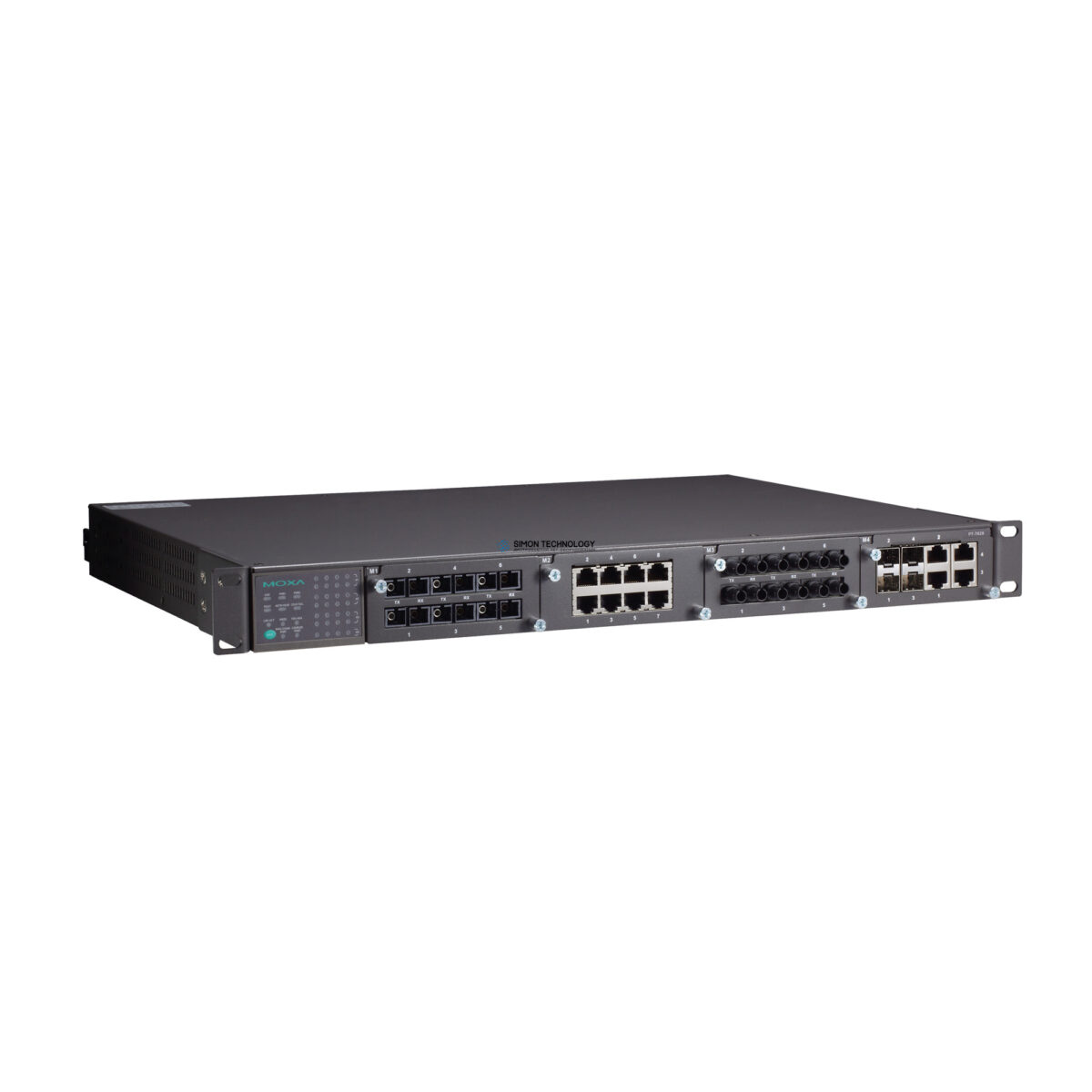 Коммутаторы Moxa Iec 61850-3 24+4G Layer3 Switch 48V+88-300V (PT-7828-R-48-HV)