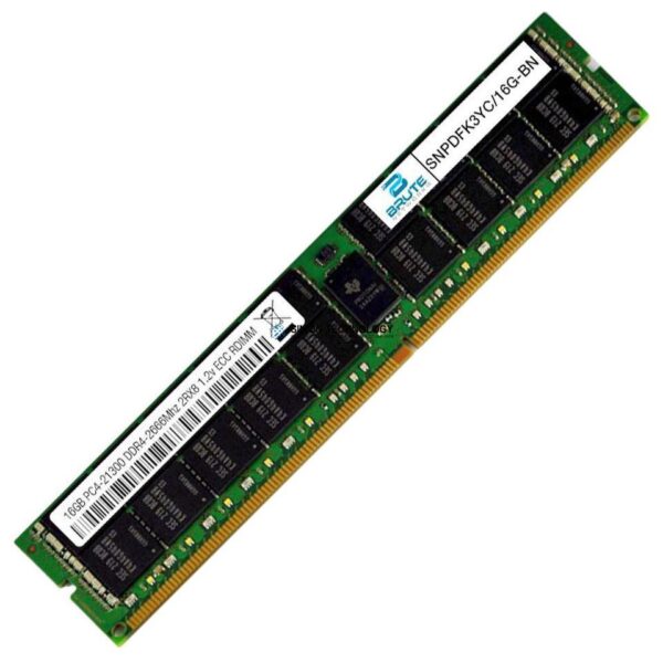 Оперативная память Dell DELL 16GB DDR4 2666MHz 2Rx8 1.2V RDIMM (SNPDFK3YC)