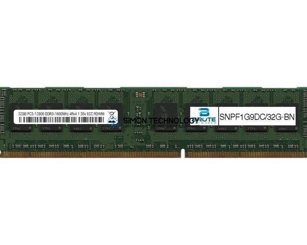 Оперативная память Dell 3RD PARTY 32GB (1*32GB) 4RX4 PC3L-12800L DDR3-1600MHZ ECC MEM (SNPF1G9DC/32G)