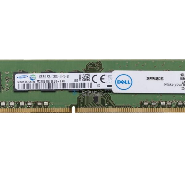 Оперативная память Dell DELL 8GB (1*8GB) 2RX8 PC3L-12800U DDR3-1600MHZ NON-ECC MEM (VR648)