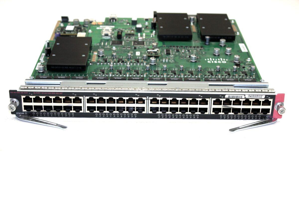 Модуль Cisco CISCO Cat6500 48-Port PoE+ ready 10/100/1000 (WS-X6148E-GE-45AT)