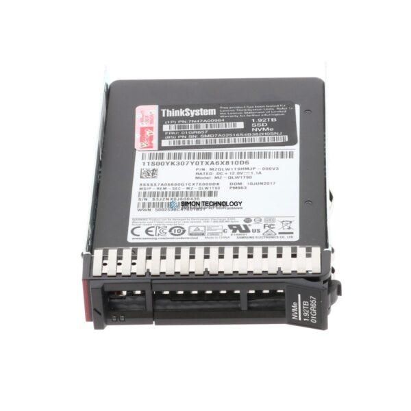 SSD Lenovo ThinkSystem U.2 PM963 1.92TB Entry NVMe PCIe 3.0 (01GR657)