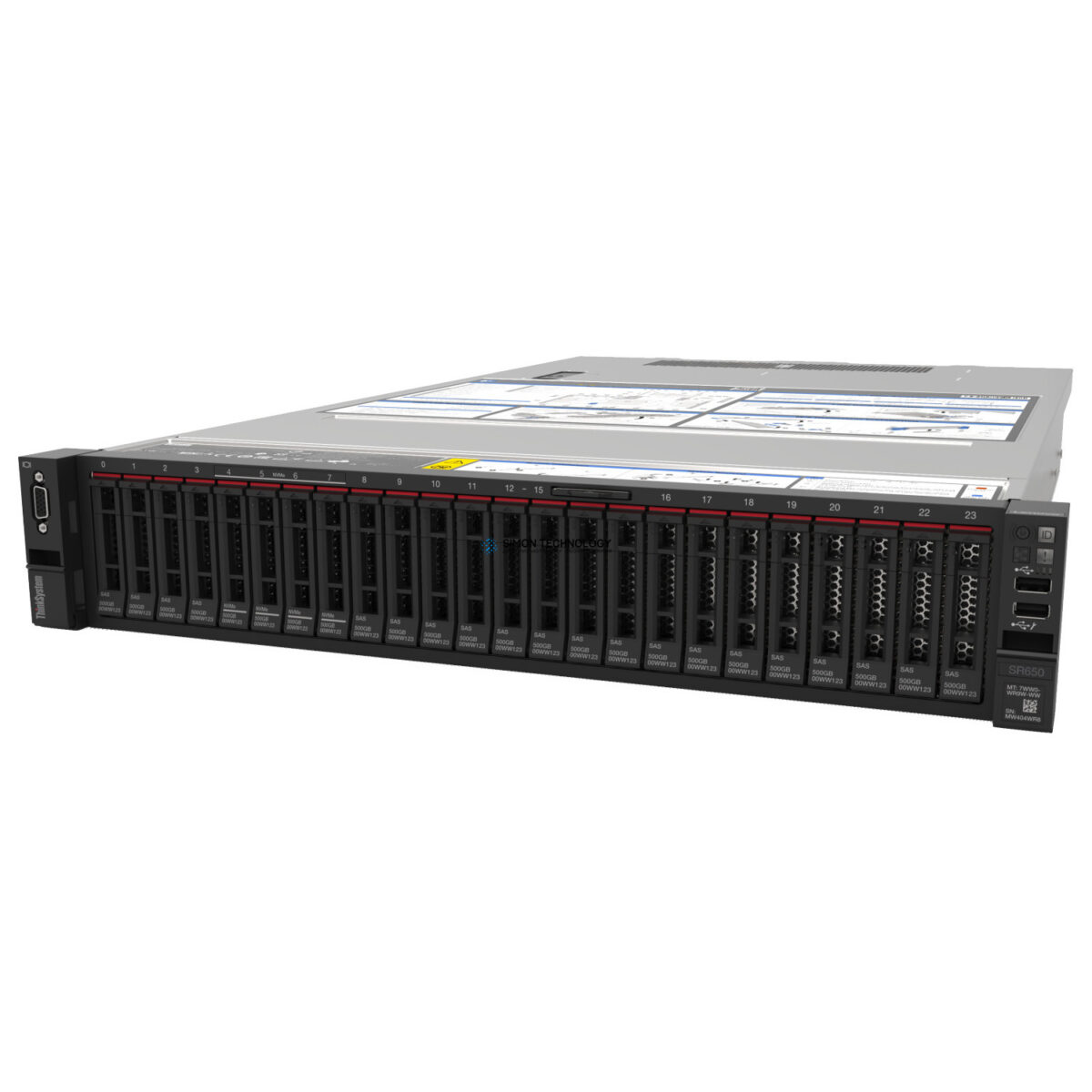 Сервер Lenovo SR650 4210 10C/16GB/2.5"/750W (7X06A0B3EA)