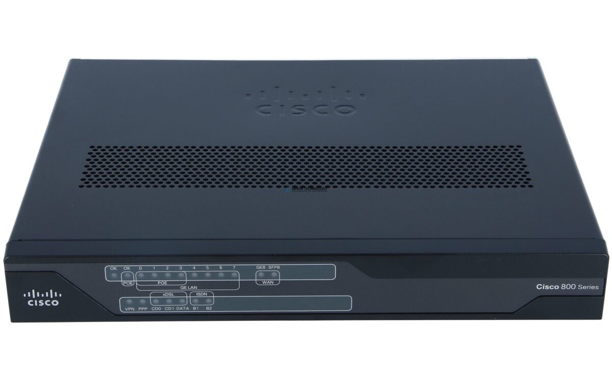 Маршрутизатор Cisco 897VA Gigabit Ethernet Security Router with SFP and VDSL2/ADSL2+ Bonding over POTS - Router - 1.000 Mbps - 8-Port (C897VAB-K9)