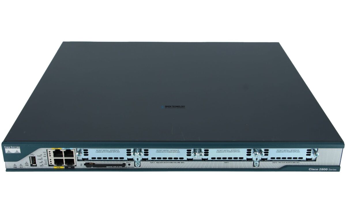 Маршрутизатор Cisco 2801 Voice Bundle,PVDM2-8,SP Serv,64F/256D (CISCO2801-V/K9)