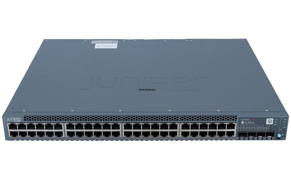 Коммутатор Juniper EX3400 48-port 10/100/1000BaseT PoE+, 4 (EX3400-48P)