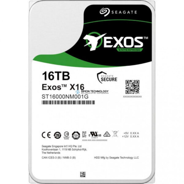 Жесткий диск Seagate Exos X16 - Festplatte - 16 TB New (ST16000NM001G)