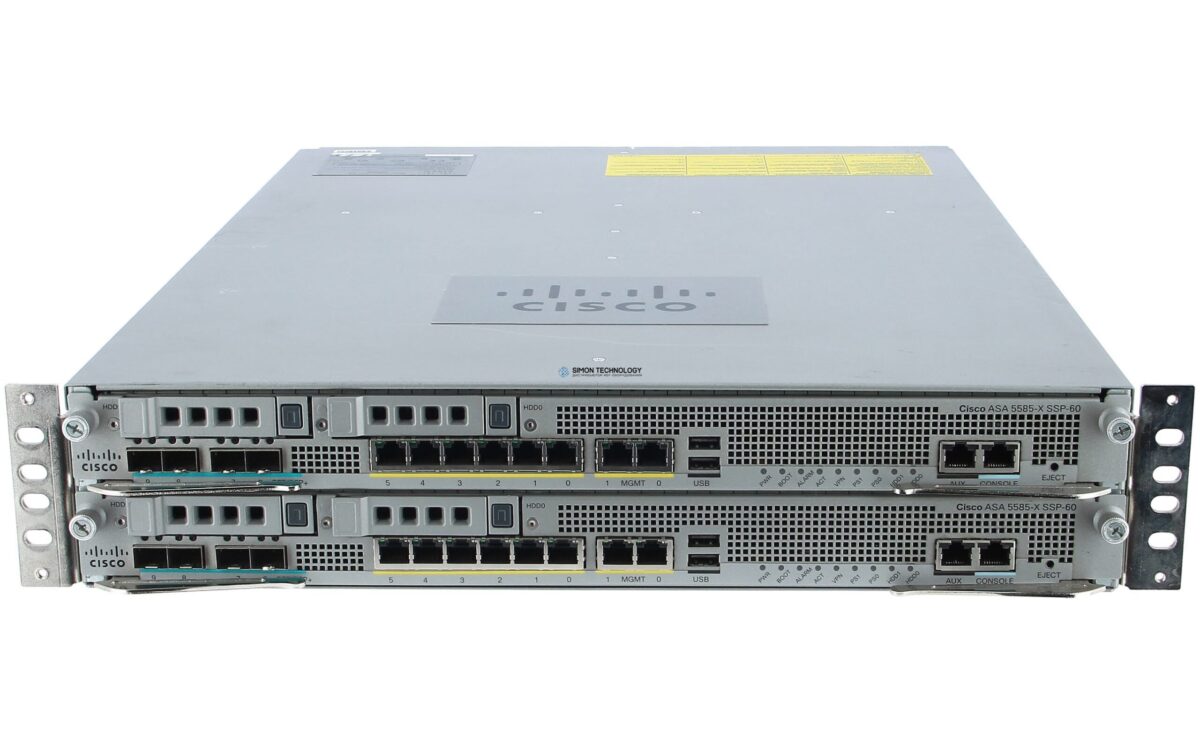 Firewall Cisco Firewall/ASA 5585-X Chas w/SSP60 6 GE - Firewall - 1.000 Mbps (ASA5585-S60-2A-K9)
