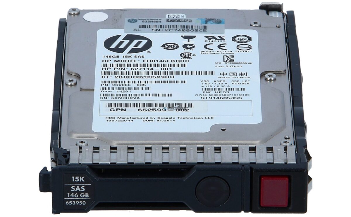 Жесткий диск HPE 146GB 15K 6G SFF SAS - Festplatte - Serial Attached SCSI (EH0146FBQDC)