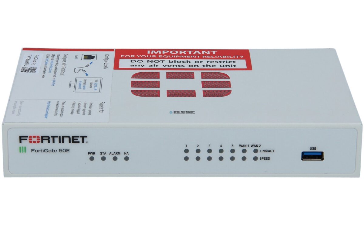 Firewall Fortinet FortiGate 50E hardware firewall 2500 Mbit/s REF (FG50-E)