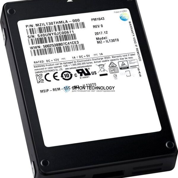 SSD Samsung PM1643 MZILT960HAHQ - 960 GB SSD - intern (St on?r) New (MZILT960HAHQ-00007)